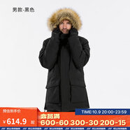 迪卡儂（DECATHLON）男女防風(fēng)防水外套加厚保暖棉衣棉服棉襖男中長(cháng)款派克大衣NH900 男款-黑色-SH900 L