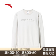 安踏（ANTA）加絨衛衣男士新款圓領(lǐng)套頭健身跑步運動(dòng)服上衣152447724N 白咖啡-1 L