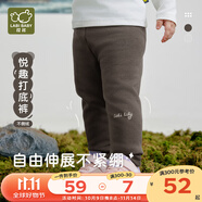 拉比兒童打底褲女童不倒絨保暖長(zhǎng)褲寶寶百搭褲子秋冬嬰兒衣服 深灰色 90 cm