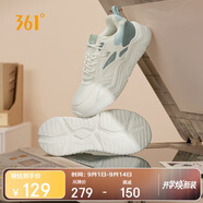 361°運(yùn)動(dòng)鞋女秋季革面厚底增高休閑通勤老爹跑步鞋子女682446727-1