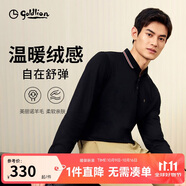 金利來【含羊毛/磨毛保暖】2025秋冬季長袖T恤男彈力商務(wù)休閑復(fù)古polo衫