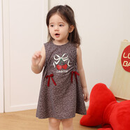 LUSON小o爸女?huà)胪?女寶寶夏季連衣裙2025新款時(shí)髦洋氣嬰兒超好看背心裙