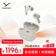 拜雅（beyerdynamic）AMIRON 100 阿米羅100 真無線主動降噪藍(lán)牙音樂耳機桿狀入耳式安卓蘋果通用 奶油白