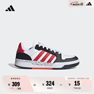 adidas ENTRAP美式校園風(fēng)運(yùn)動(dòng)板鞋少年感復(fù)古籃球鞋男女阿迪達(dá)斯 白/黑/紅JP9962   41