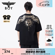 BOY LONDON【暗黑羅盤】夏情侶款短袖權(quán)杖印花炸街潮牌T恤N01906 黑印金N01906 經(jīng)典升級款 XL
