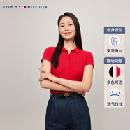 Tommy Hilfiger【五?？邸看合募九b珠地網(wǎng)眼休閑純色條紋修身短袖T恤POLO衫