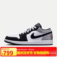 耐克NIKE男休閑鞋喬丹AJ1 JORDAN 1低幫運(yùn)動(dòng)鞋 HF3148-106黑白灰43