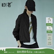 日著（rizhuo）日著原創(chuàng)設(shè)計(jì)女裝2025秋新款城市輕戶外棒球服飛行員夾克短外套 黑色 M