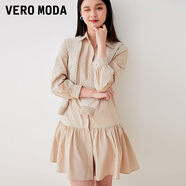 VEROMODA奧萊秋冬新款多巴胺翻領(lǐng)休閑襯衫洋裝子女 C13御宅褐色 M
