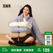 森馬（Semir）外套女插肩袖珊瑚絨仿羊羔毛2024冬季立領(lǐng)寬松夾克109724108003