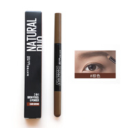 美寶蓮雙頭三角眉筆眉粉一筆兩用自然輕松上色防水防汗不脫妝煙灰深棕色 深棕色