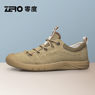 零度板鞋男鞋秋季新款戶外運(yùn)動(dòng)徒步登山鞋男防滑輕便真皮工裝休閑鞋男 卡其色 【標(biāo)準(zhǔn)皮鞋碼】 38 (240mm)