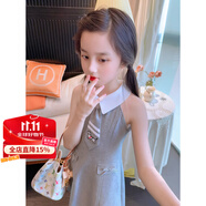 LENAKIDS大牌范連衣裙高定氣質(zhì)時(shí)髦女童連衣裙25061802 大牌范高級灰連衣裙 送領(lǐng)帶 均碼 S(155-165cm/90-110斤)