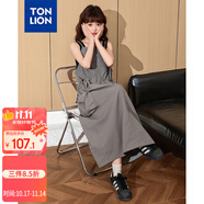 唐獅（TonLion）2025夏女休閑百搭背帶連衣裙