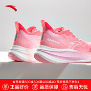 安踏（ANTA）馬力丨跑步鞋女鞋競速碳板跑步鞋馬拉松緩震跑鞋運動(dòng)鞋女訓練 蛋白紅/熒光冷桃粉/熒光嫩粉-13 39 (245mm)