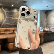 雅思戀 適用蘋(píng)果17promax手機殼新款iPhone17立體鉆石愛(ài)心17pro高級感hellokitty全包防摔17透明可愛(ài)女 【透明】高品質(zhì)版本*立體鉆石愛(ài)心珍珠kt貓 iPhone 17 Pro