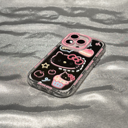 三麗鷗卡通粉色凱蒂貓手機殼適用于iPhone15promax可愛HelloKitty鏡面保護套蘋果13/14plus小眾小米13/14 鏡面-062凱蒂貓 iPhone 6