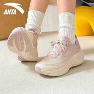 安踏（ANTA）葉子6跑步鞋女鞋2025新款百搭休閑軟底運動(dòng)鞋有氧慢跑鞋 -4魚(yú)肚白/藕灰 39