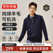 京東京造【可機(jī)洗羊毛衫】毛衣針織衫男開衫25秋冬新款外套 藏青色 XL