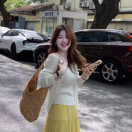 2025秋季新款火今年流行針織背心開(kāi)衫上衣搭配高腰百褶裙三件套 背心+開(kāi)衫 M (建議100斤以下)