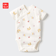 優(yōu)衣庫嬰幼兒寶寶JOP包臀衣短袖1件裝連體衣478354 478355 478356 478356/01乳白色(開襟款) 70cm