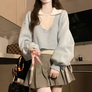 小紅書爆款針織打底衫女早秋義烏大朗毛衣即墨衛(wèi)衣巨好看獨(dú)特漂亮 藍(lán)色搭配工裝褲搭配闊腿褲裙皮衣沖鋒衣配半身裙配瑜伽 S S