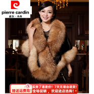 皮爾卡丹（pierre cardin）2025新款海寧加厚皮草披肩斗篷女旗袍婚紗白色貂皮狐貍毛水貂外套 金水狐色（升級加厚） 均碼