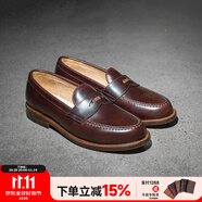 玩累了的孩子！前行吧！Country Loafers 固特異復古手工樂福皮鞋子男夏季 泰慶油蠟皮—深啡色（A1#） 39