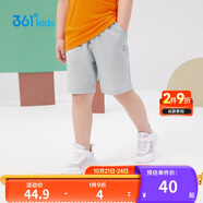 361°兒童短褲夏季男女童3-12歲透氣運動褲梭織五分褲 灰 110