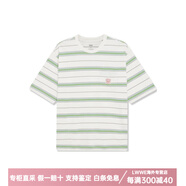 李維斯（Levi's）Levis男款白綠拼色條紋直筒短袖T恤 白綠拼色 M