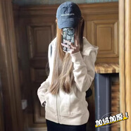 semir森馬衛(wèi)衣外套女秋冬季春秋款修身女裝瑜伽服運動上衣開衫緊身 修身款-暖米杏【冬季加絨】 S