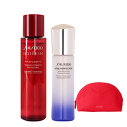 資生堂（Shiseido）悅薇水乳小樣護膚品化妝品旅行套裝 紅色蜜露水70ml+悅薇滋潤乳液50ml+化妝包