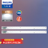 飛利浦（PHILIPS） led吸頂燈芯盤板條片改裝圓形方形節(jié)能燈替換環(huán)形蝴蝶燈管 LED-20W【白光6500K】【兩只裝】 吸頂燈燈芯