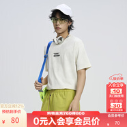 KAMA卡瑪時(shí)尚暈染短袖T恤2025新款春夏男女復古印花百搭情侶體恤 卡其 M