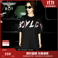 BOY LONDON【公主日記】潮牌連衣裙女夏季時(shí)尚高街黑色中裙W17003 黑色 M