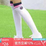 PGM 高爾夫襪子 女士防曬襪 長筒襪 夏季百搭服裝 顯瘦顯高 白藏青