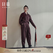 日著(zhù)設計師品牌女裝季新款小眾高級感休閑羊毛呢寬松連體褲 歸紅現貨 S