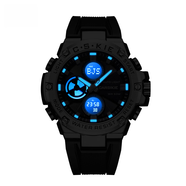 想之購(專(zhuān)柜直發(fā))太陽(yáng)能手表鋼帶港版光動(dòng)能雙機芯夜光游泳防水運動(dòng)潮流 CS黑硅膠帶款+原裝禮盒【太陽(yáng)光動(dòng)能】