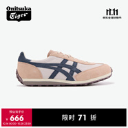 Onitsuka Tiger鬼塚虎EDR 78秋冬復(fù)古休閑韓系阿甘鞋 淺棕色/深藍色 37.5