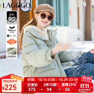 LAGOGO拉谷谷2023年冬新款泡芙感薄荷曼波甜美學院風羽絨服女高級感 淺綠色(L8) S 155/36