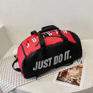 NBA CARES健身包干濕分離男籃球訓練包飛人雙肩包美式背包中學(xué)生書(shū)包 手提+雙肩獨立鞋倉(黑紅色)