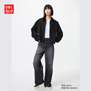 優(yōu)衣庫女裝寬松直筒牛仔褲/水洗產(chǎn)品/闊感褲新款474934 479001 479001/07青灰色 23 /150/58A