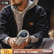 馬登工裝底特律獵裝夾克男美式復古J001巴恩風(fēng)翻領(lǐng)谷倉外套秋季新款 黑色 【男士休閑外套/高級感痞帥】 3XL