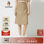 暇步士（Hush Puppies）【柔軟親膚】女裝春夏休閑通勤經(jīng)典半身裙女 130卡其 M (28)
