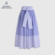 布克兄弟（BrooksBrothers）/布克兄弟女士25春夏新款純棉橫豎條紋清新半身裙 B465-藍白條紋 均碼 2