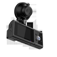 其他2.0寸三錄高清夜視行車(chē)記錄儀跨境WiFi dvrGPS三錄攝像機手機 黑色
