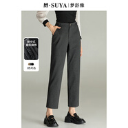 夢舒雅（Msuya ）雅賽爾針織煙管褲2025秋季高腰顯瘦百搭通勤西裝九分褲