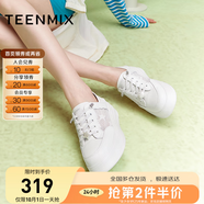天美意鞋子女鞋商場同款舒適網(wǎng)面拼接休閑小白鞋春秋款BI811BM4 白色 39