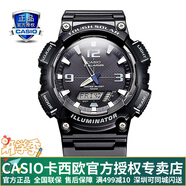 卡西歐（CASIO） 男表女表卡西歐手表男女情侶表學(xué)生時(shí)尚運動(dòng)表太陽(yáng)能雙顯電子表 太陽(yáng)能表：AQ-S810W-1A黑騎士