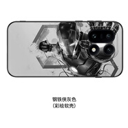 藍火線(xiàn)大漠徠卡適用一加15手機殼小眾潮牌一加ace5新款商務(wù)男士小眾13潮流創(chuàng  )意ace3pro皮質(zhì)防摔保護 鋼鐵俠灰色-硅膠軟殼 一加Ace2Pro